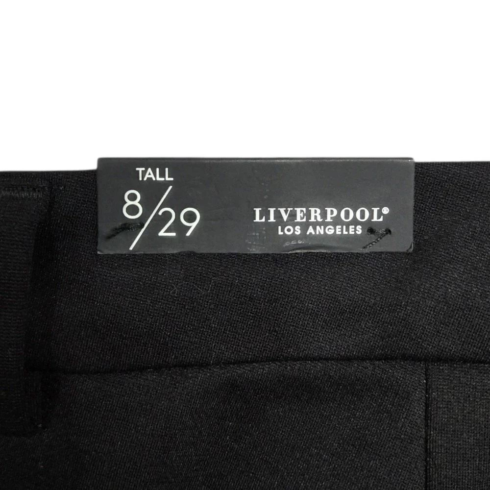 Liverpool Kelsey Trouser Womens 8 Tall Black Mid Rise Slim Leg Pants - Picture 8 of 12